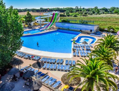 Camping avec piscine à vague Languedoc Roussillon